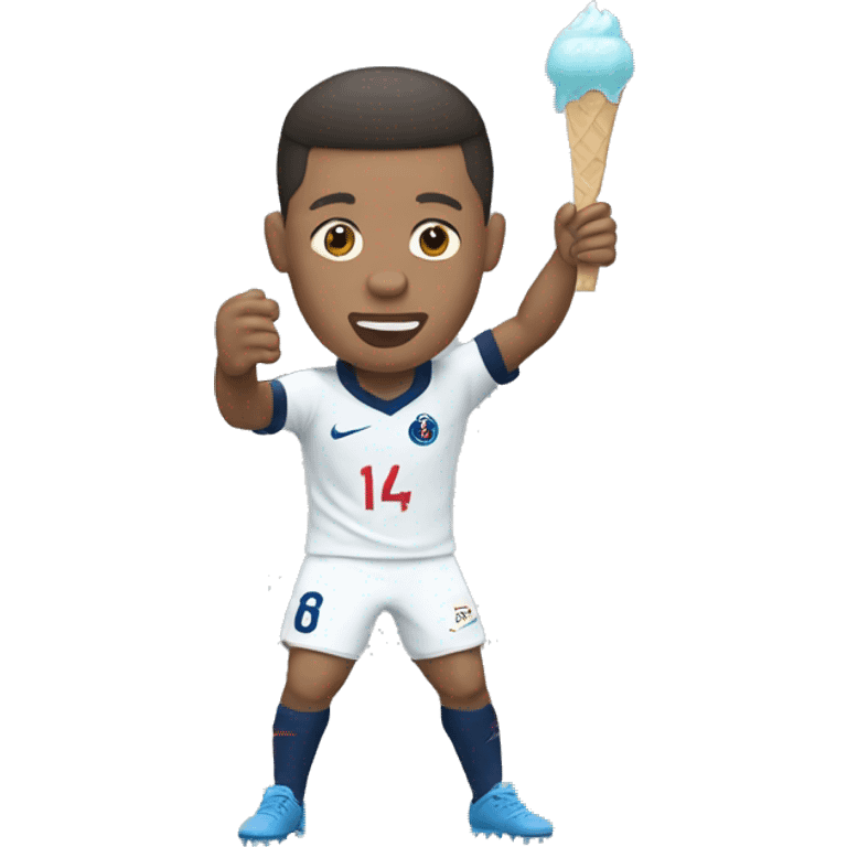 Mbappé qui mange une glace emoji