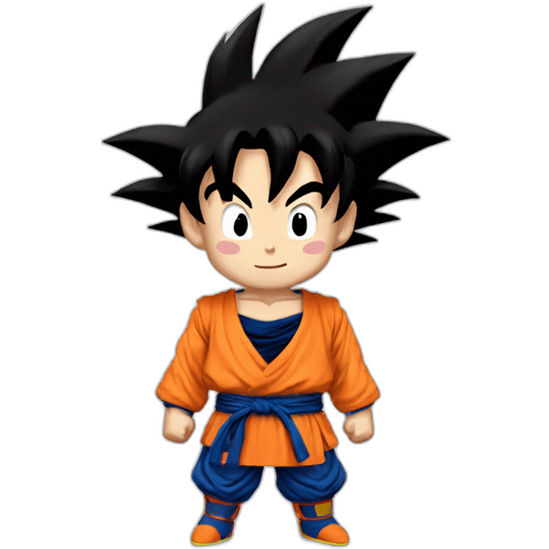 Goku asiendo un hola emoji