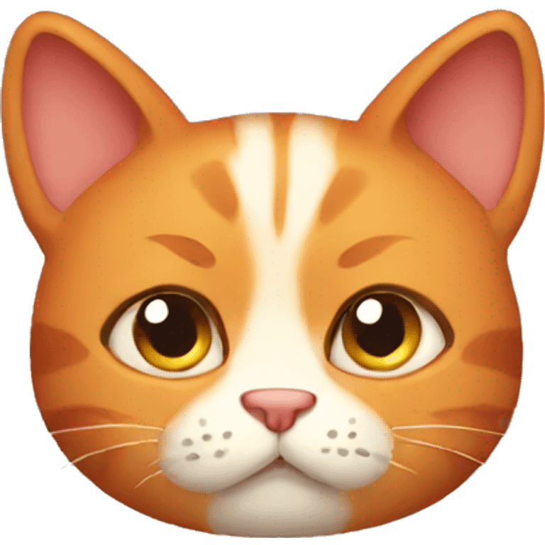 Unsatisfied waiting red cat emoji