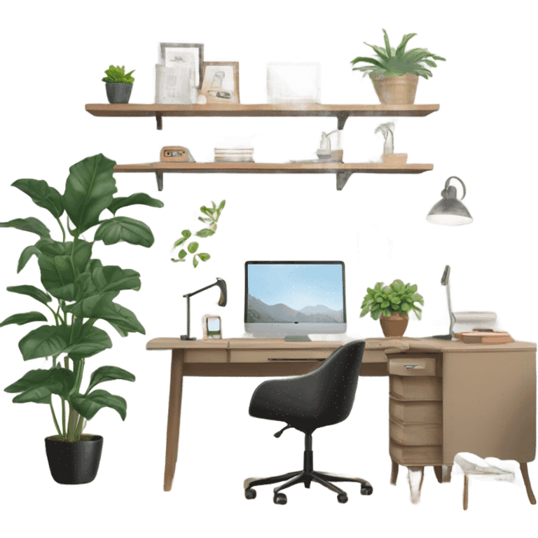 modern home office decorations emoji