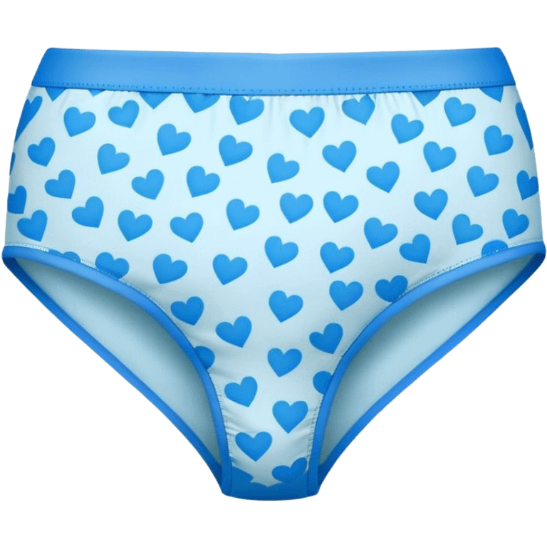 Blue heart patterned briefs  emoji