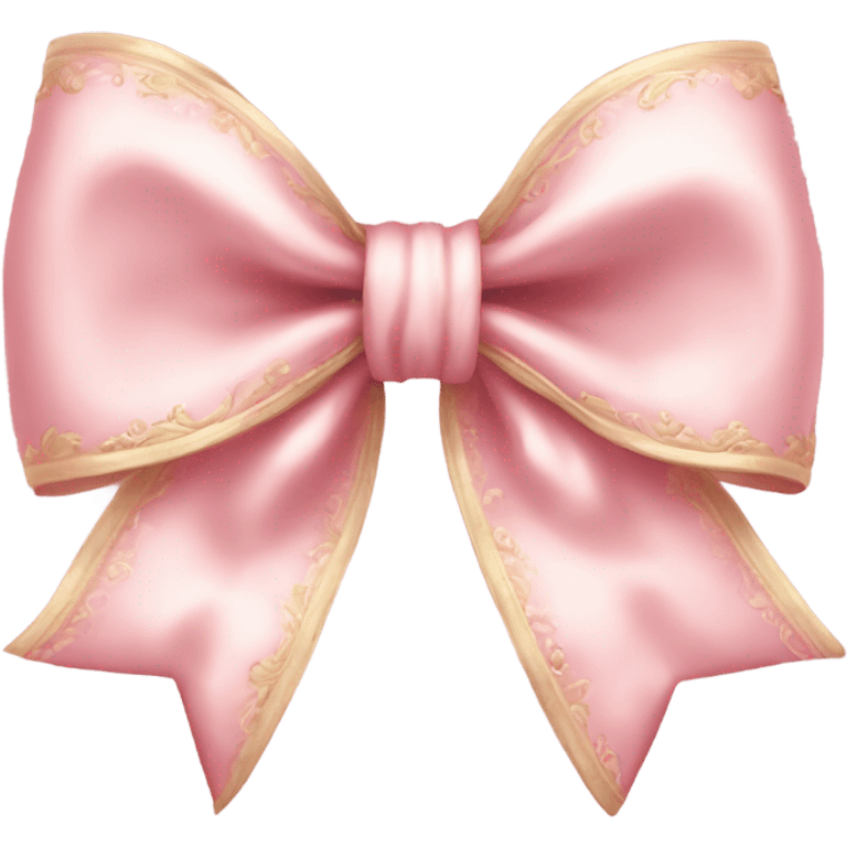 vintage rococo light pink bow emoji