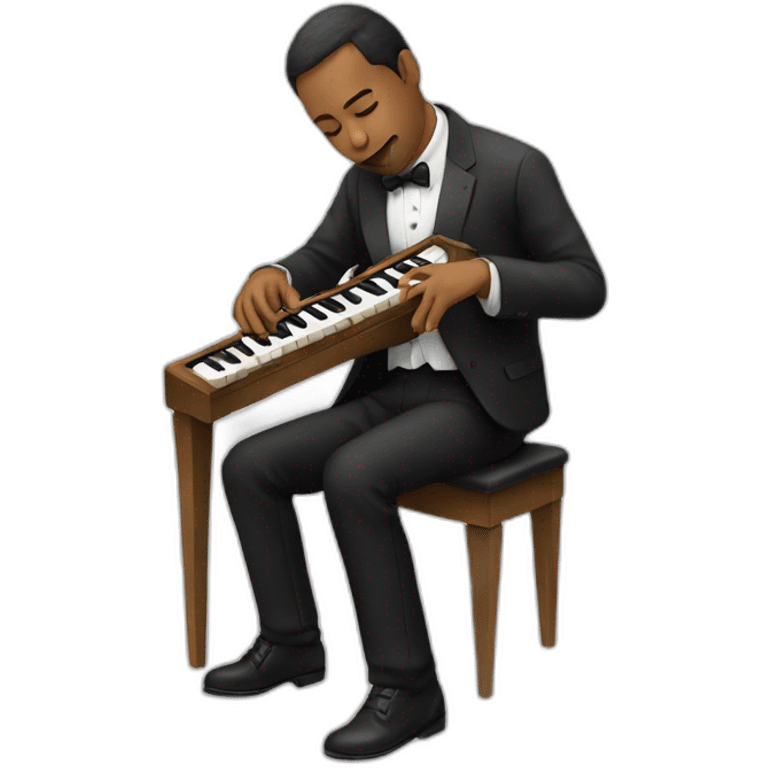 Hombre Tocando piano emoji