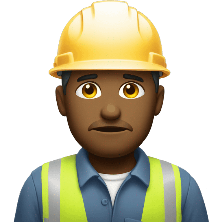 Construction worker tired emoji