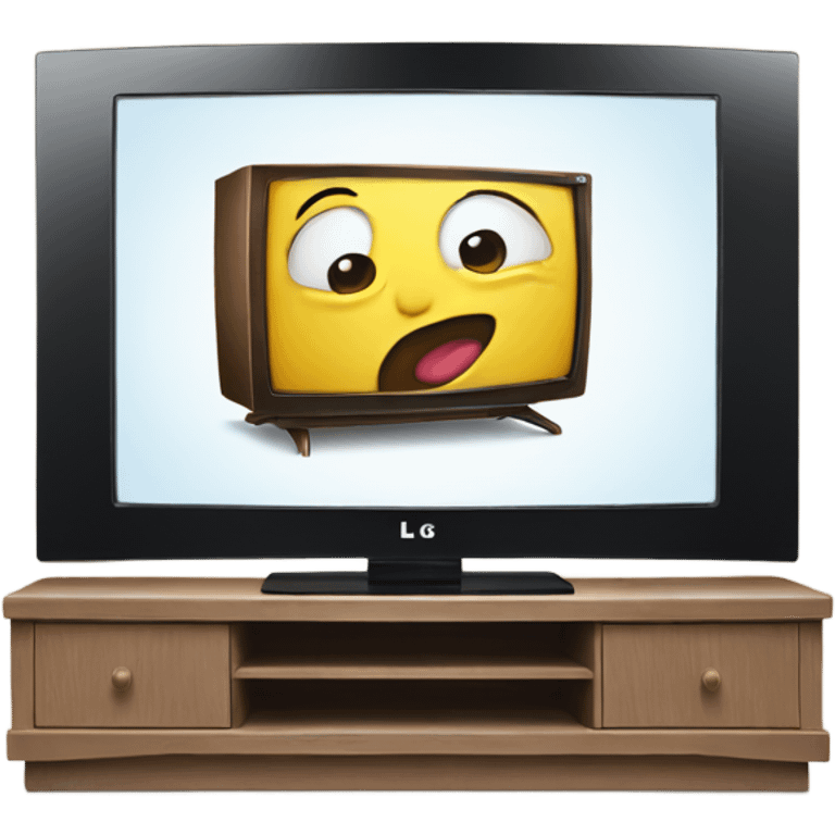 Lg tv with the tv stand emoji