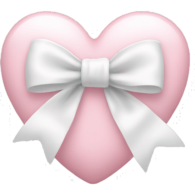 Light pink heart with a white bow emoji