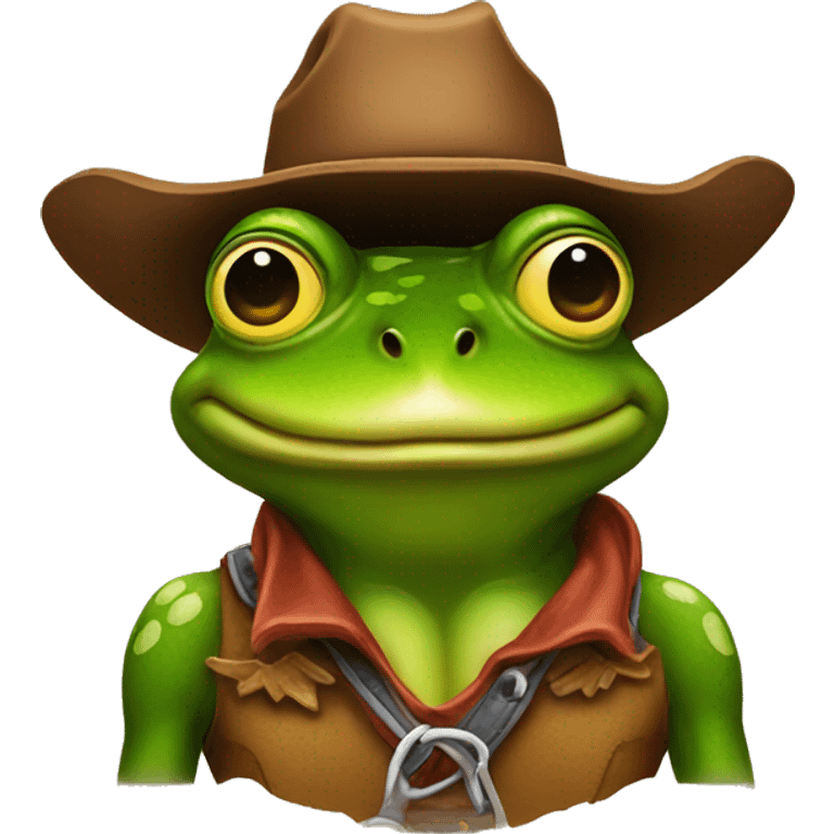 Cowboy frog emoji