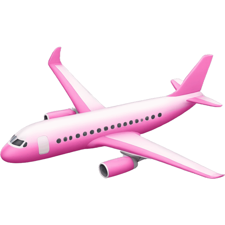 Pink airplane emoji