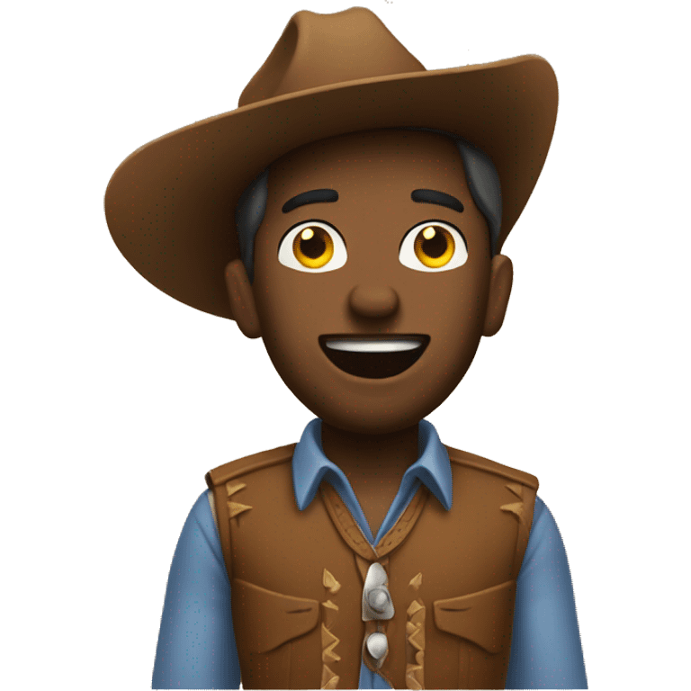 cowboy emoji with fingers crossed emoji