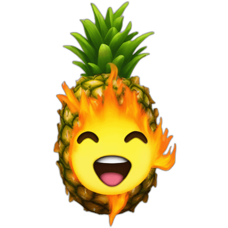 pineapple on fire emoji