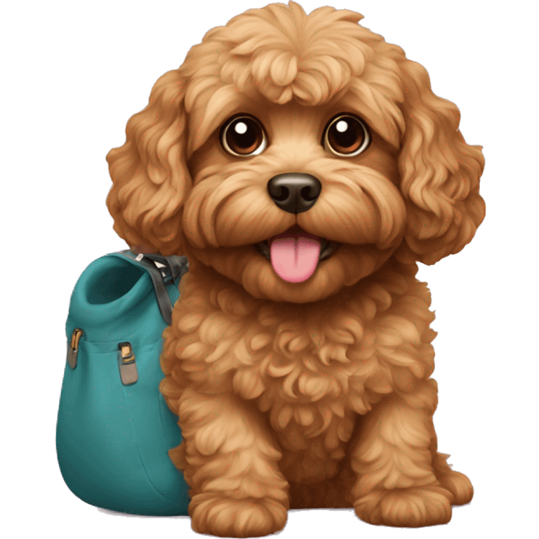 Cavoodle with bag in mouth emoji