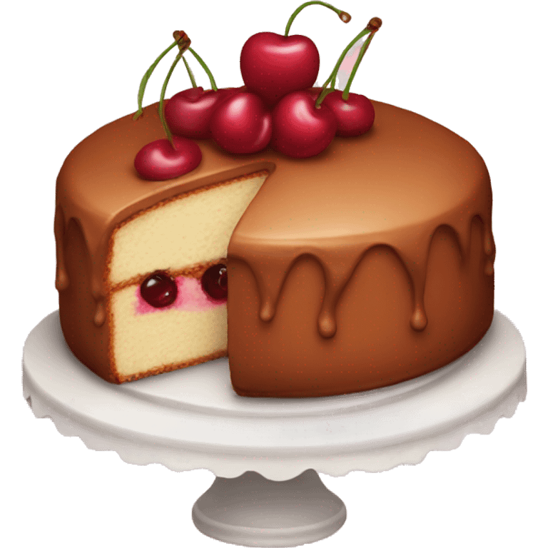 Peace of cherry cake emoji