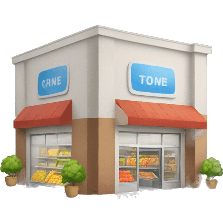 supermarket exterior structure emoji