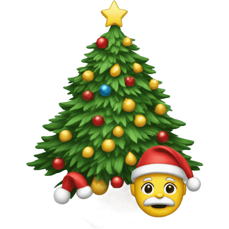 Santa tree emoji