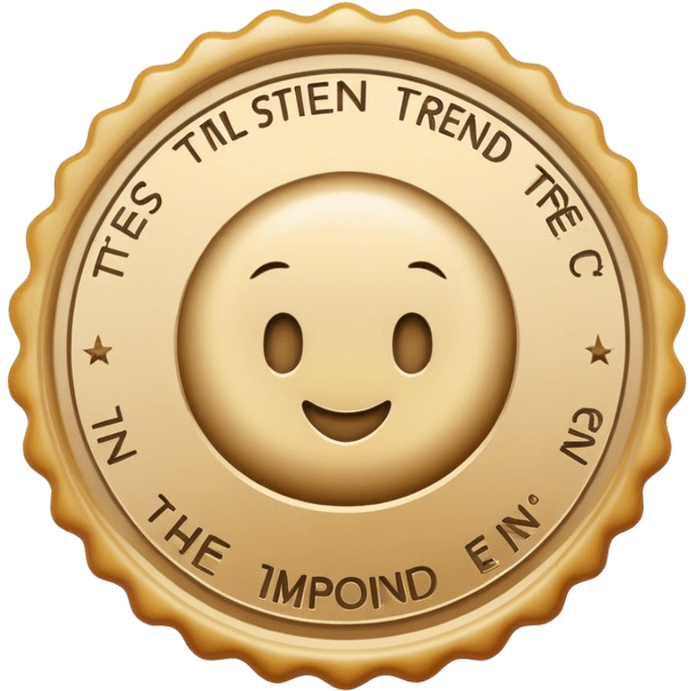 stamp or seal with the inscription Trend emoji