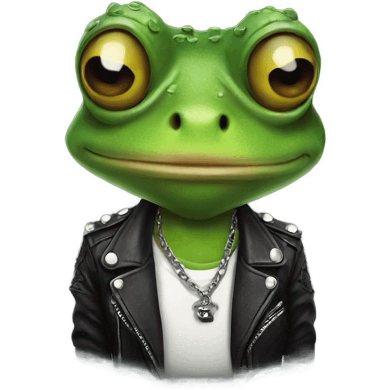 Punk frog emoji