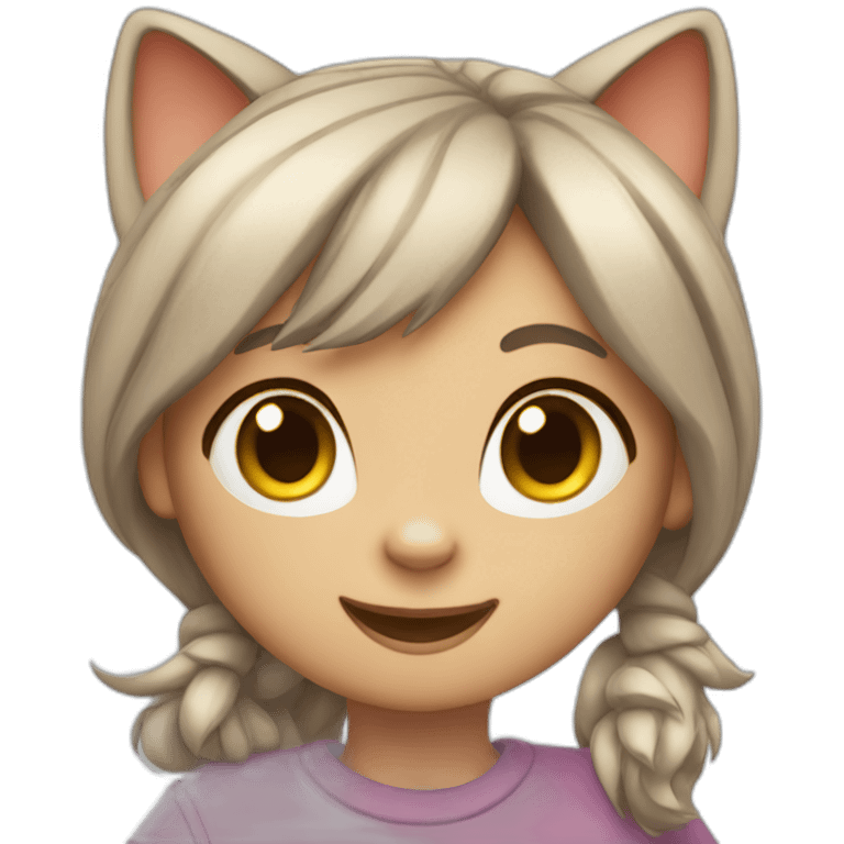 Happy Cat girl emoji