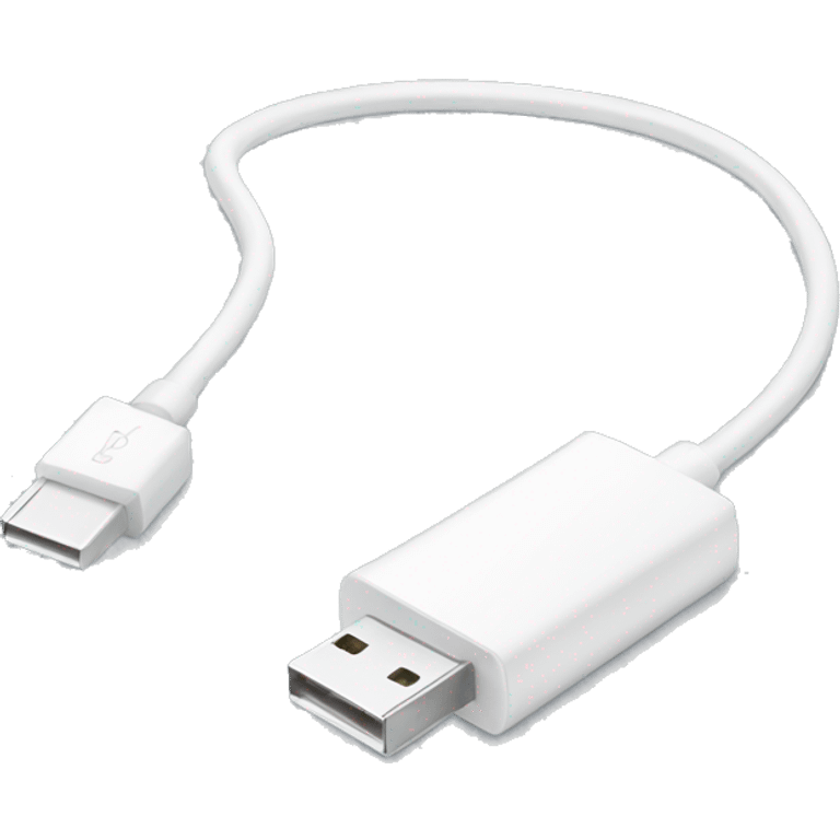 White usb cable emoji