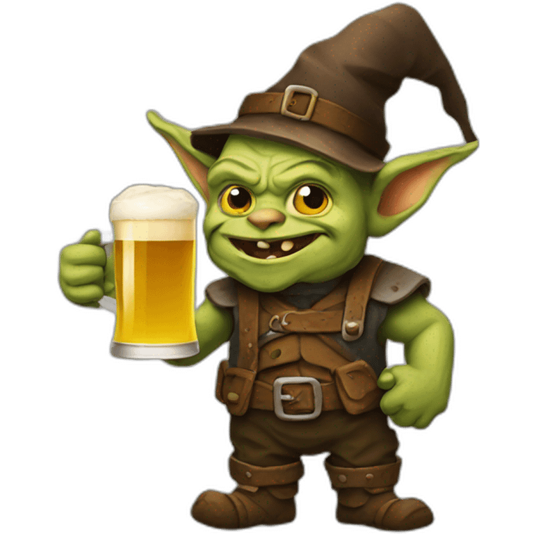 german goblin holding beer emoji