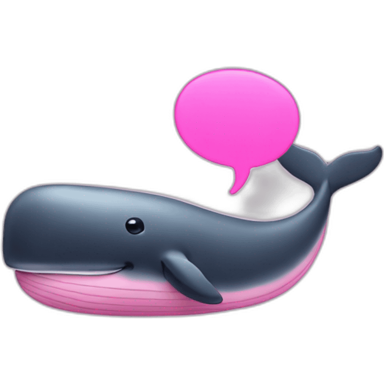 Whale in the boots with the pink phone emoji