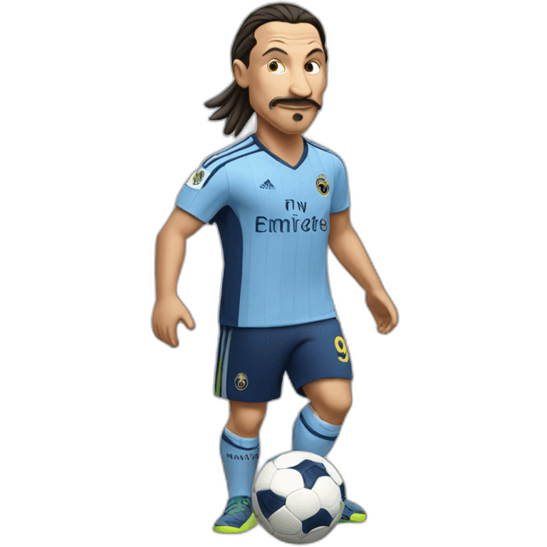 Zlatan with a ball emoji