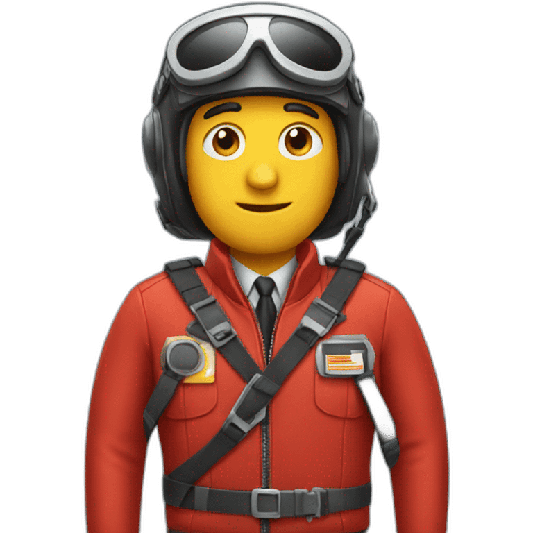 Red bird pilot emoji