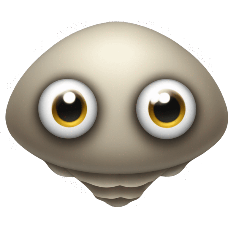 inverted Shell with big googly eyes emoji