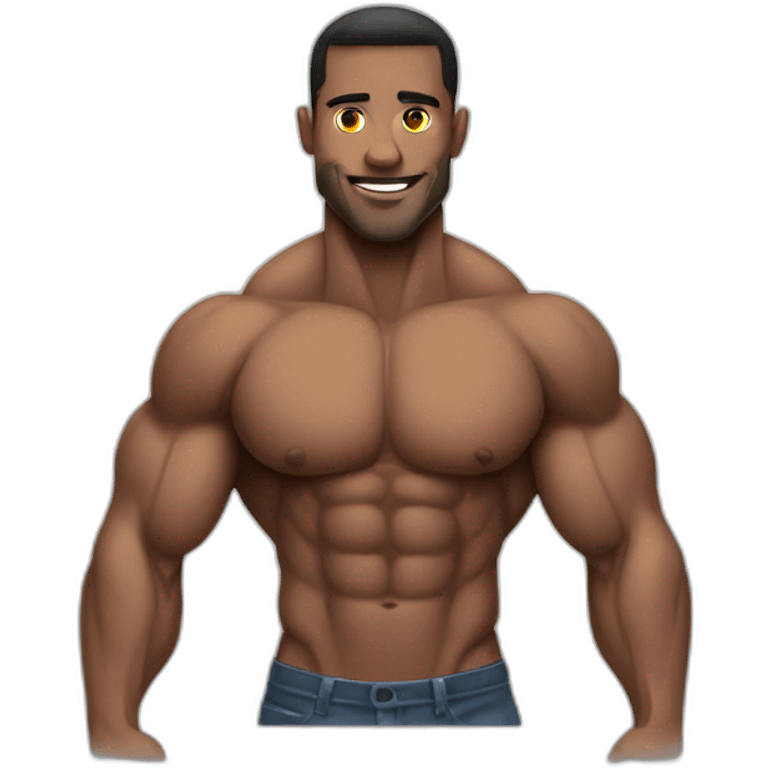 Bodybuilder wearing a tight shirt emoji