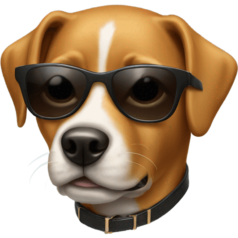 Dog with sunglasses  emoji