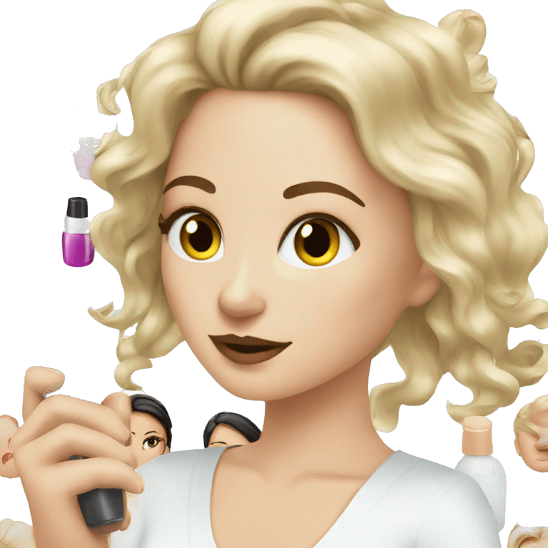 a white girl does beauty treatments emoji