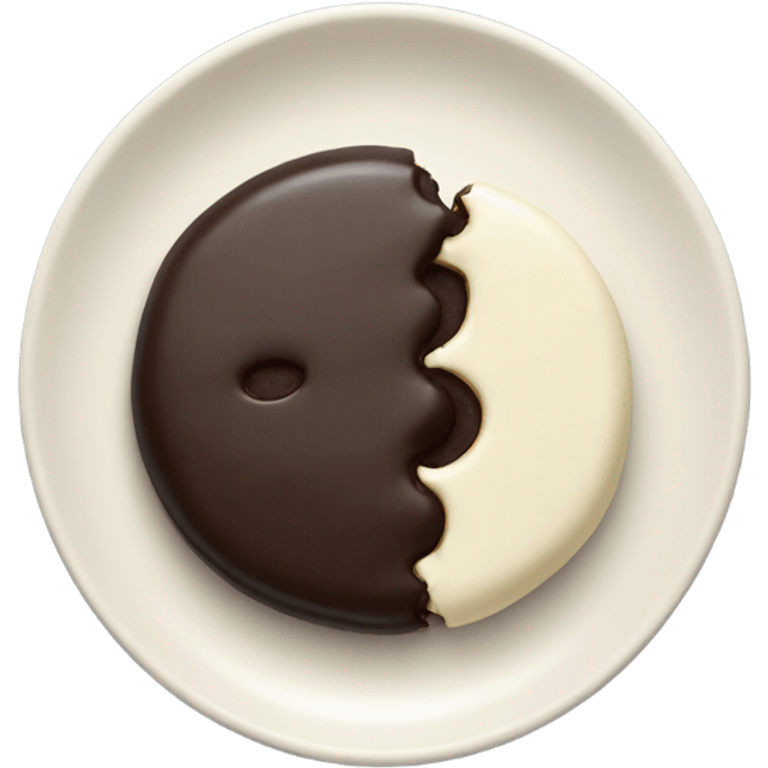 One Black and white cookie equal emoji