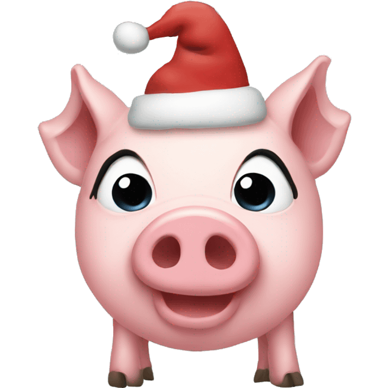 Christmas pig emoji