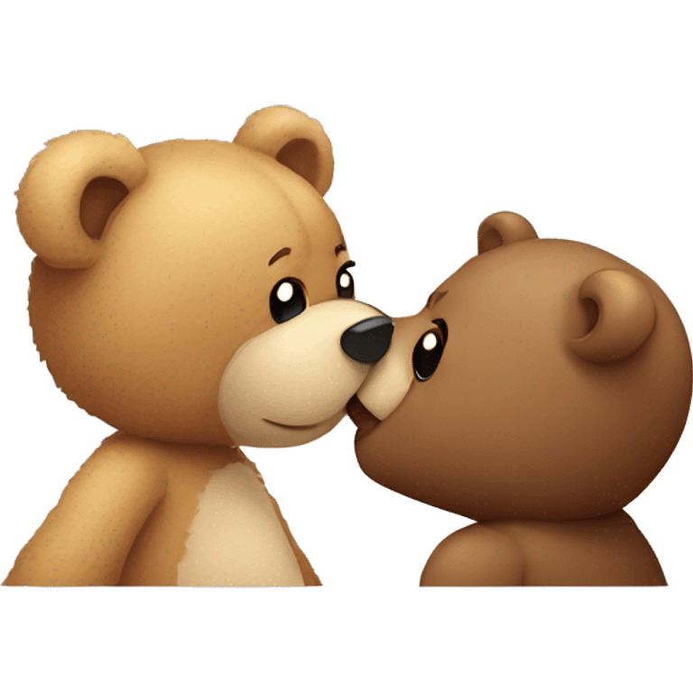 teddy bear kissing another teddy bear emoji