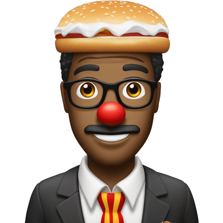 Burger King manager with a clown nose emoji