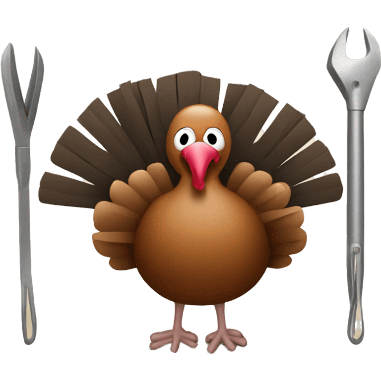 Turkey with tools emoji