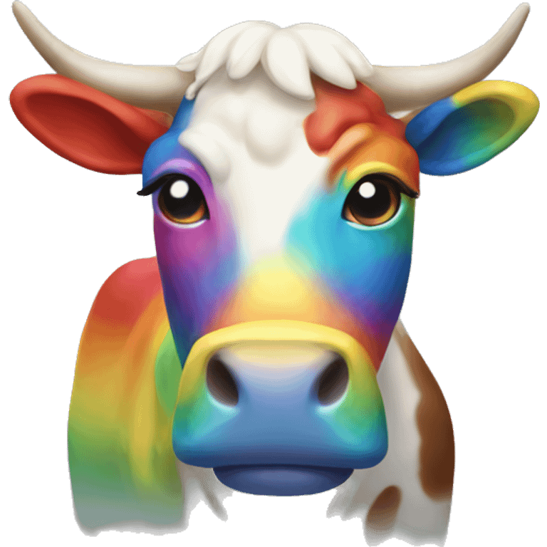 rainbow cow emoji