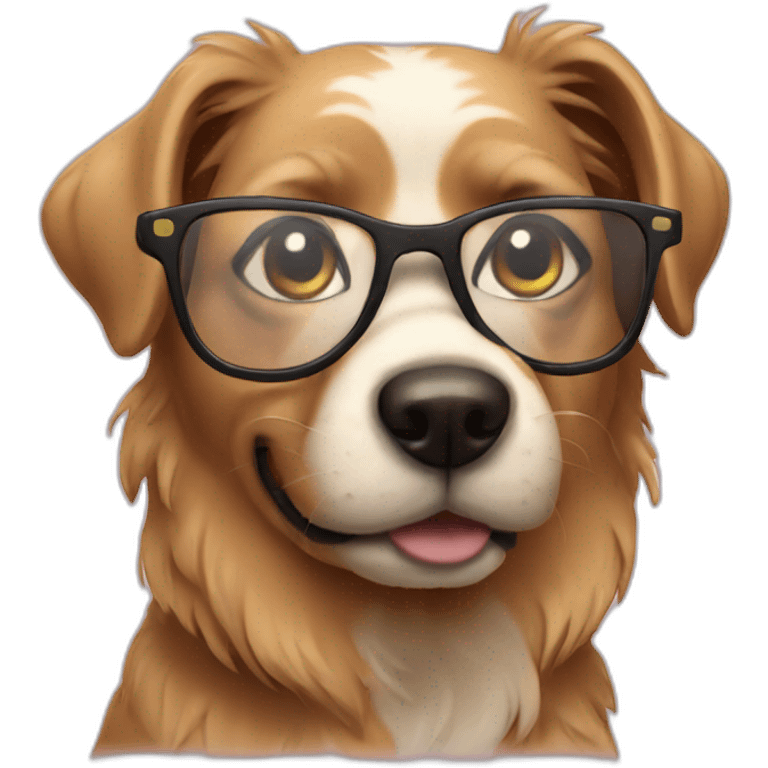 Dog with glasses emoji