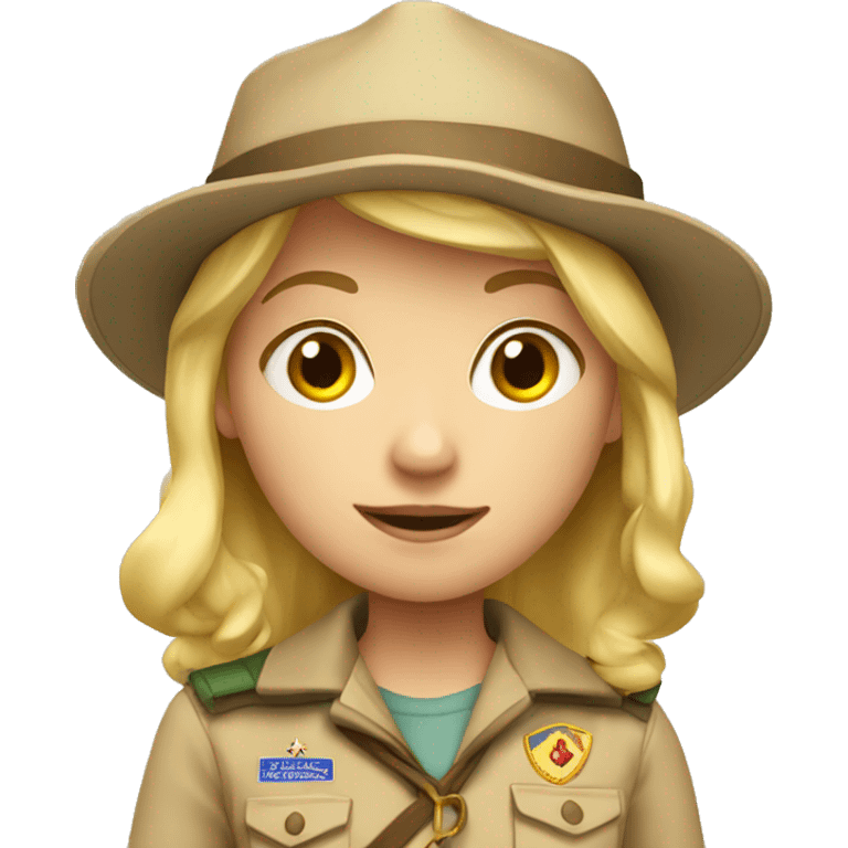 blonde scout girl  emoji