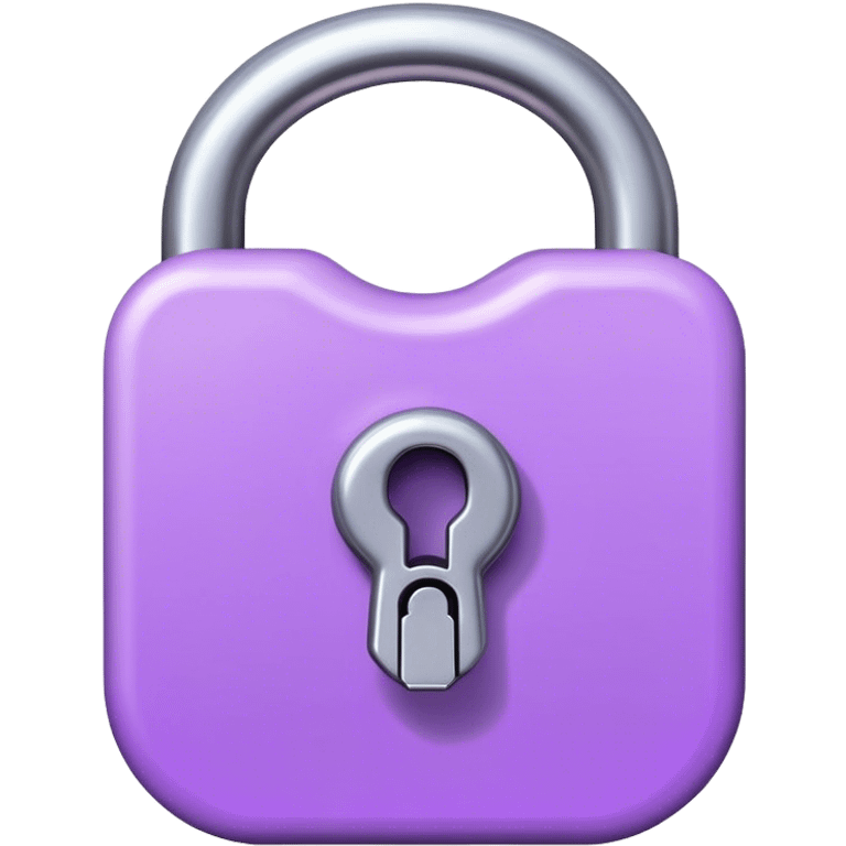 light purple Lock emoji