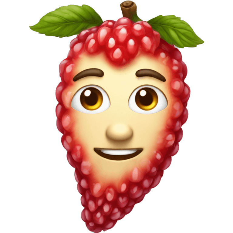 Framboesa fruta sozinha emoji