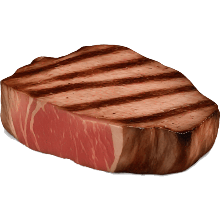 rare cooked steak emoji