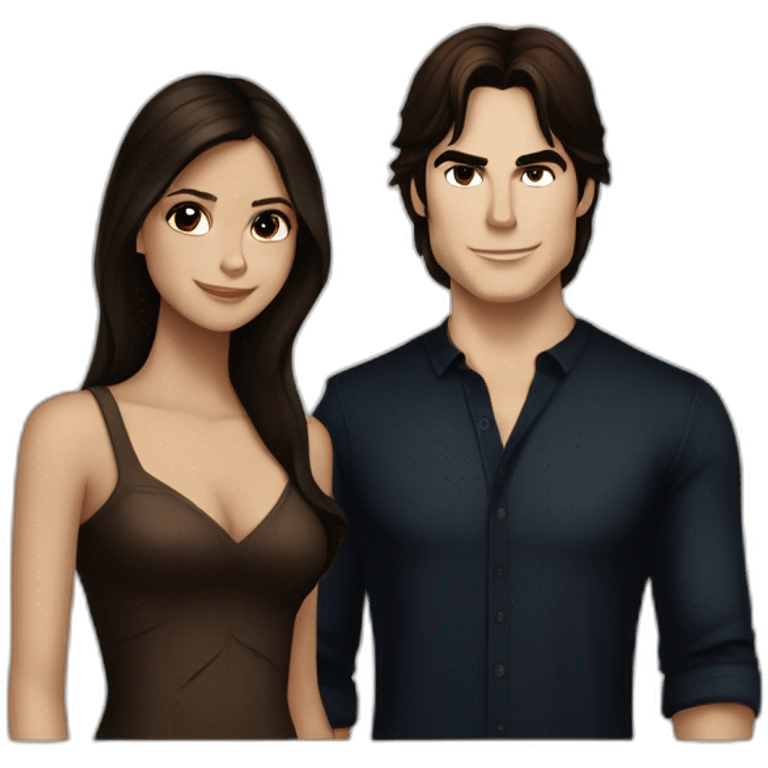 Elena Gilbert and damon Salvatore  emoji