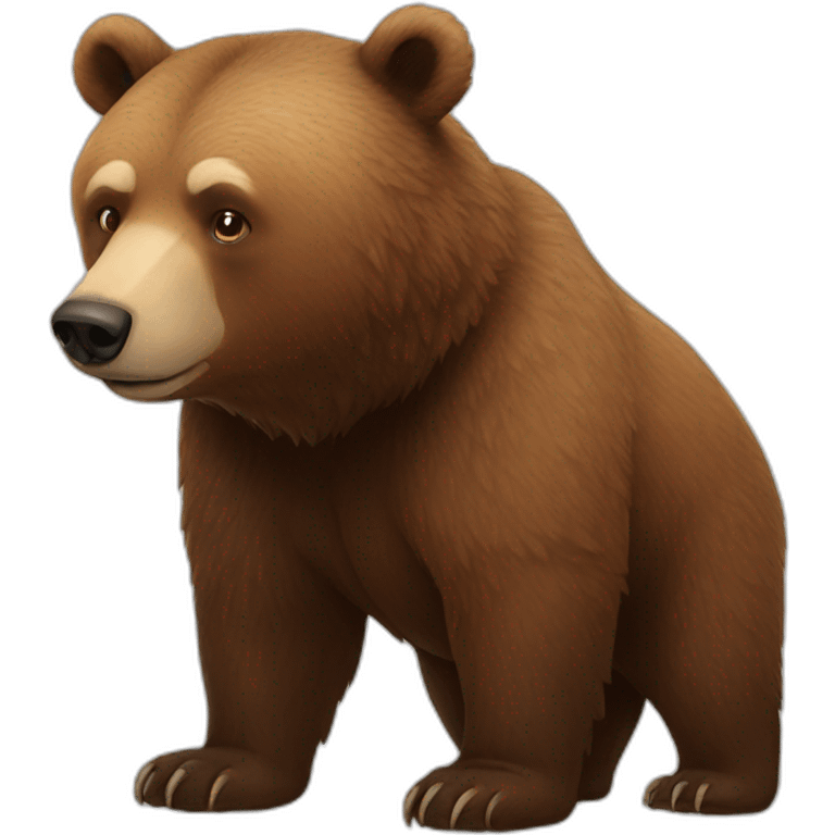 Brown bear giving a kisa emoji