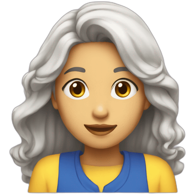 Mujer 💙💛💙 emoji