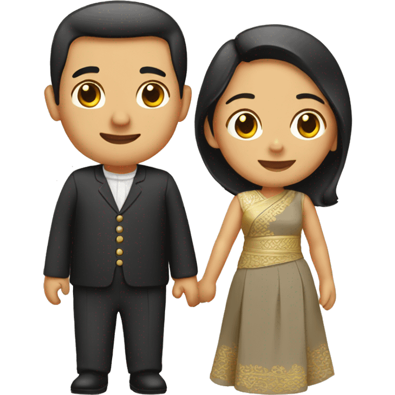 Thai woman and husband emoji