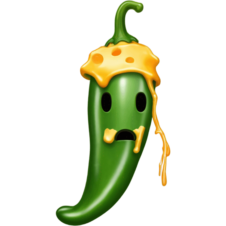 Jalepeno wearing cheese emoji