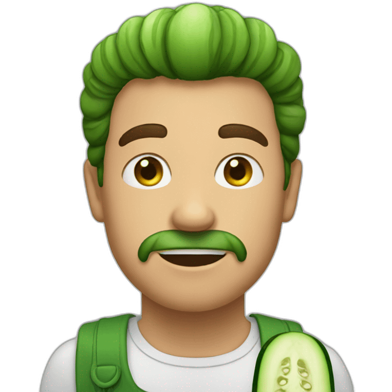 man holding cucumber emoji