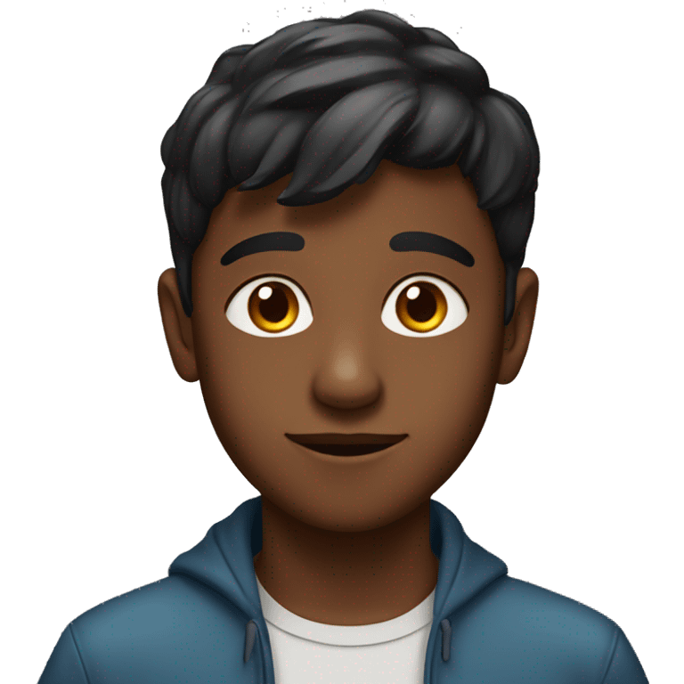 a boy from india of 15 years old with brown skin with a little big nose emoji