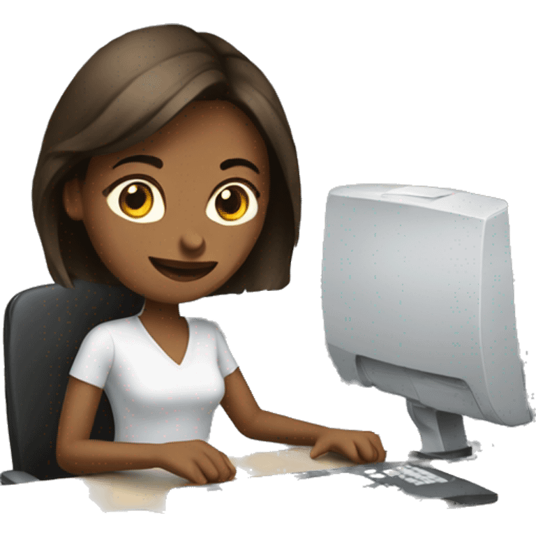 Women working on the computer  emoji