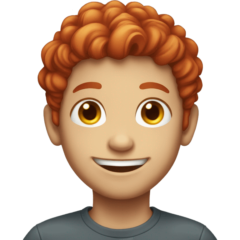 smiling boy with red hair less scary  emoji